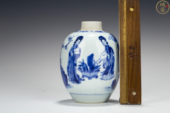 古玩陶瓷清康熙·青花四美圖罐拍賣，當前價格7264元