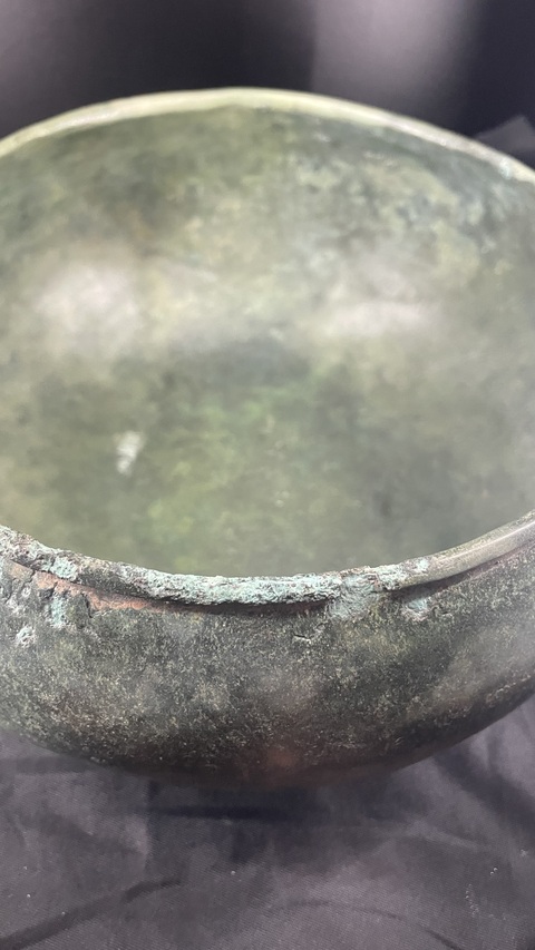 古玩銅器銅缽真品鑒賞圖