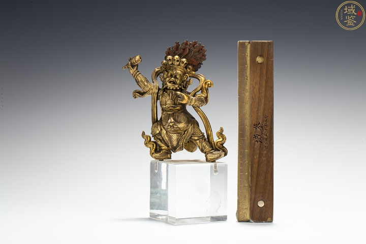 古玩銅器清中·銅鎏金金剛手菩薩造像真品鑒賞圖