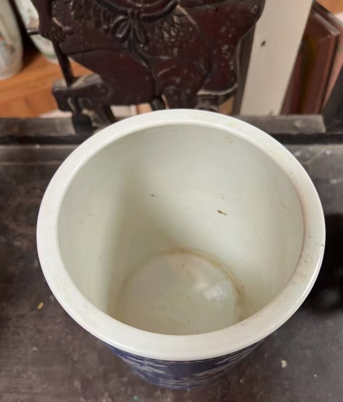 古玩陶瓷青花筆筒真品鑒賞圖