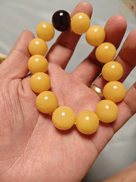 古玩玉器蜜蠟手鏈真品鑒賞圖