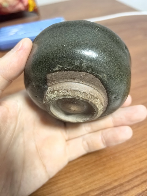 古玩陶瓷磁州窯茶葉末釉羅漢碗真品鑒賞圖