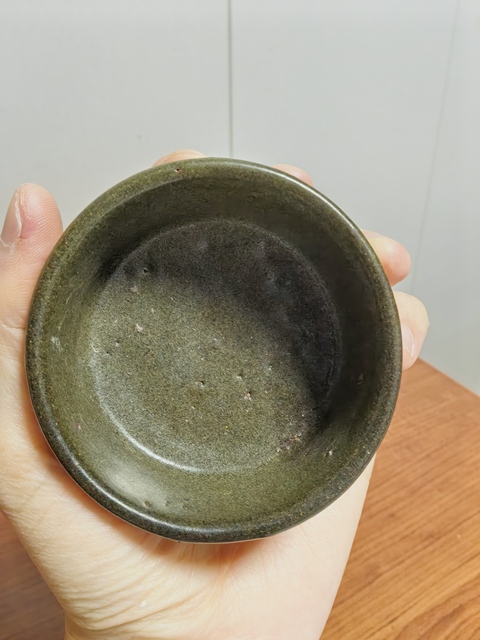 古玩陶瓷磁州窯茶葉末釉羅漢碗真品鑒賞圖