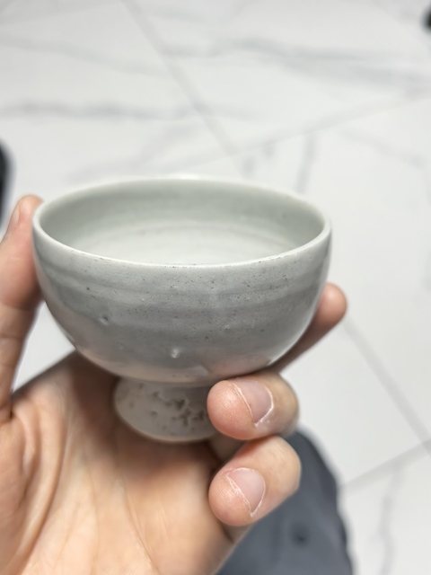 古玩陶瓷青白釉高足杯真品鑒賞圖