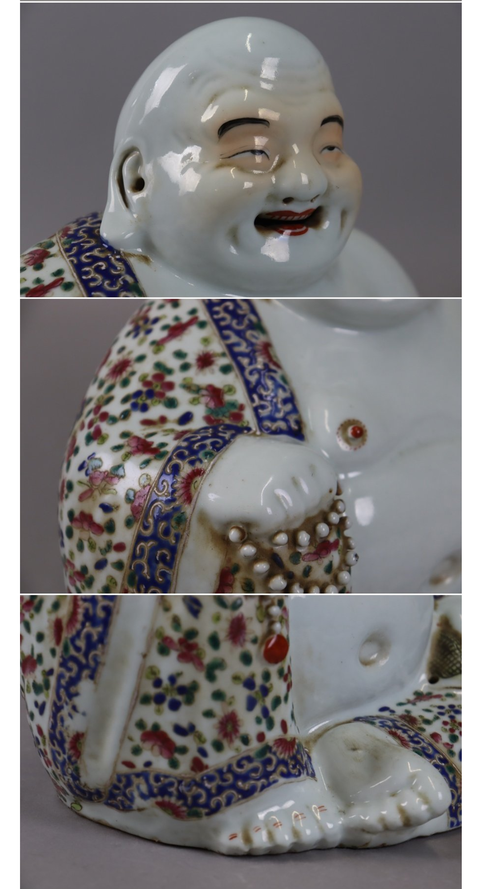 古玩陶瓷彌勒佛塑像真品鑒賞圖