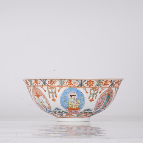 古玩陶瓷粉彩人物故事碗真品鑒賞圖