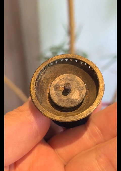 古玩玉器琉璃仿藍寶石帽頂真品鑒賞圖