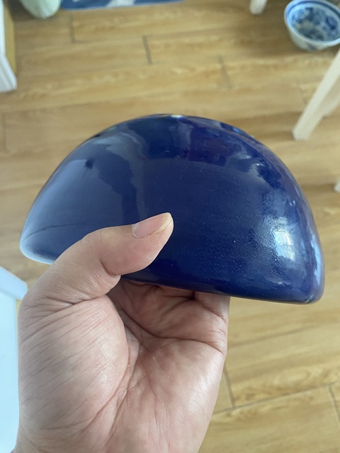 古玩陶瓷霽藍釉香爐真品鑒賞圖