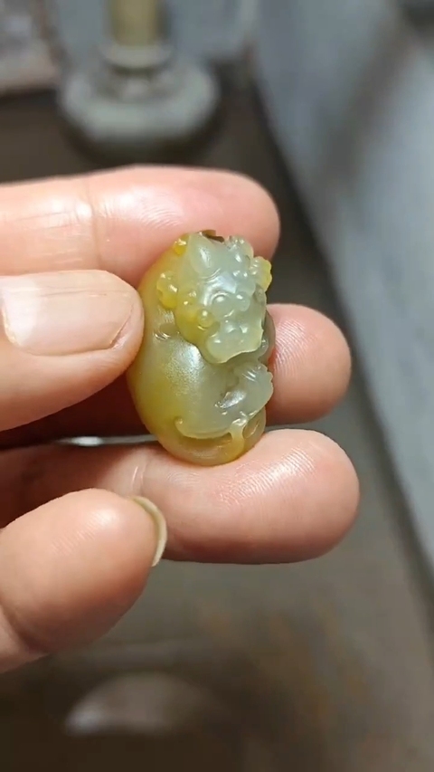 古玩玉器和田玉貔貅掛件真品鑒賞圖