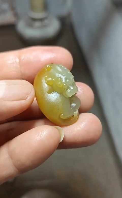 古玩玉器和田玉貔貅掛件真品鑒賞圖