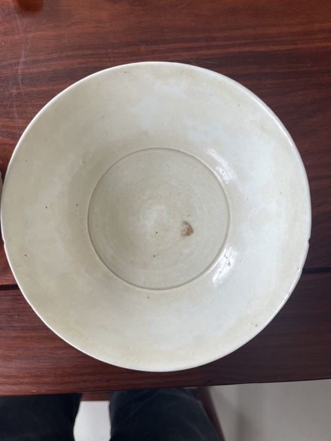 古玩陶瓷南定青白釉刻花執壺溫碗真品鑒賞圖