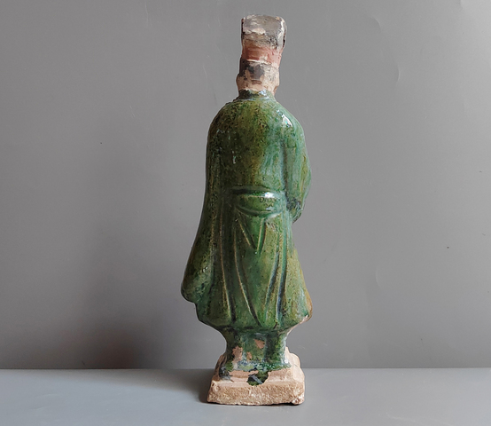 古玩陶瓷明代三彩人物陶俑真品鑒賞圖
