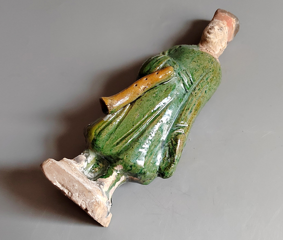 古玩陶瓷明代三彩人物陶俑真品鑒賞圖