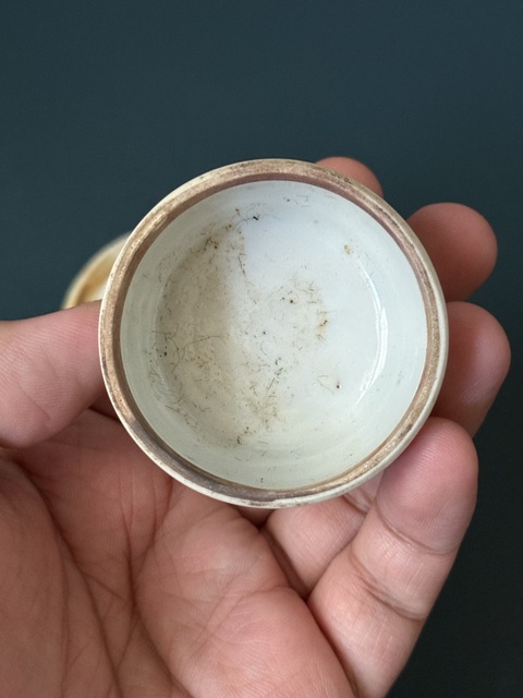 古玩陶瓷清·同治粉彩麒麟送子文房印泥盒拍賣，當前價格880元