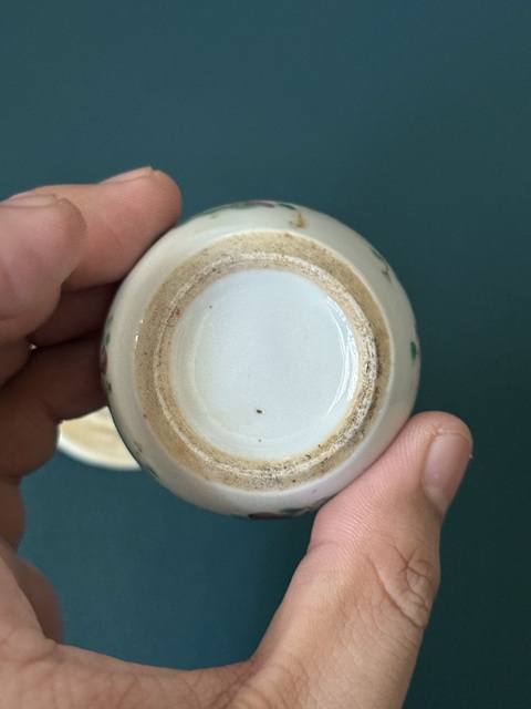 古玩陶瓷清·同治粉彩麒麟送子文房印泥盒拍賣，當前價格880元