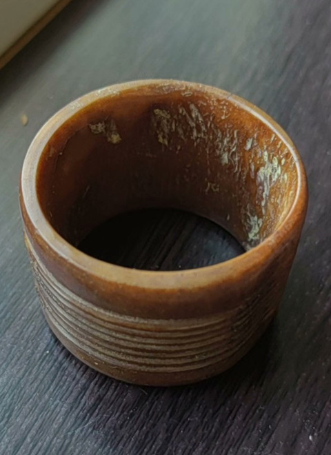 古玩雜項旋紋板指真品鑒賞圖