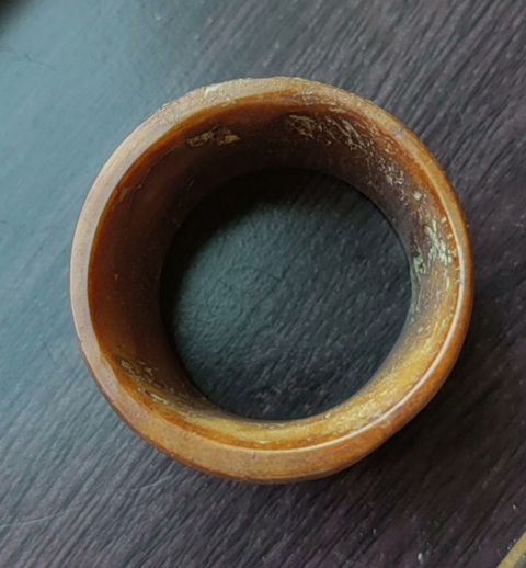 古玩雜項旋紋板指真品鑒賞圖