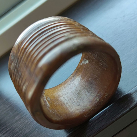 古玩雜項旋紋板指真品鑒賞圖