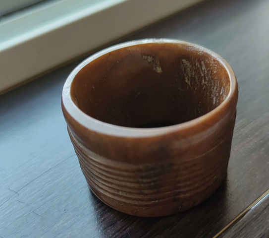 古玩雜項旋紋板指真品鑒賞圖