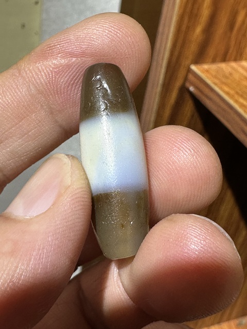 古玩玉器鑲蝕黑白珠真品鑒賞圖