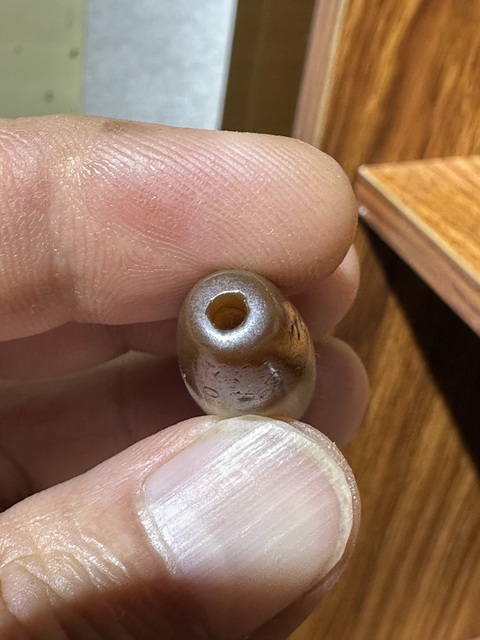 古玩玉器鑲蝕黑白珠真品鑒賞圖