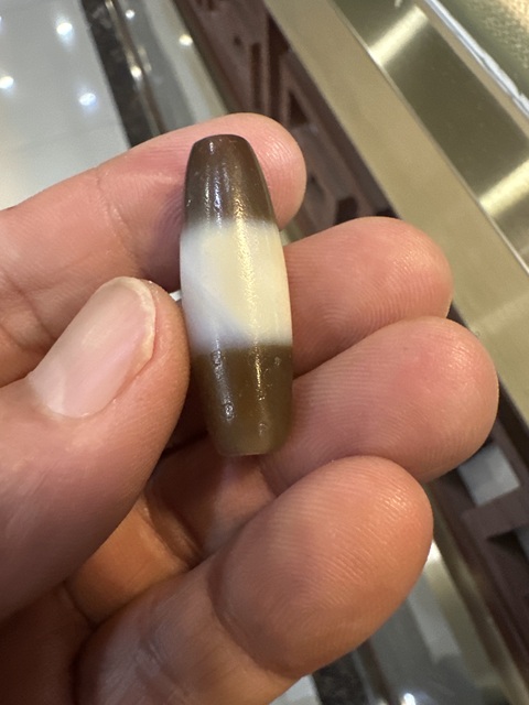 古玩玉器鑲蝕黑白珠真品鑒賞圖