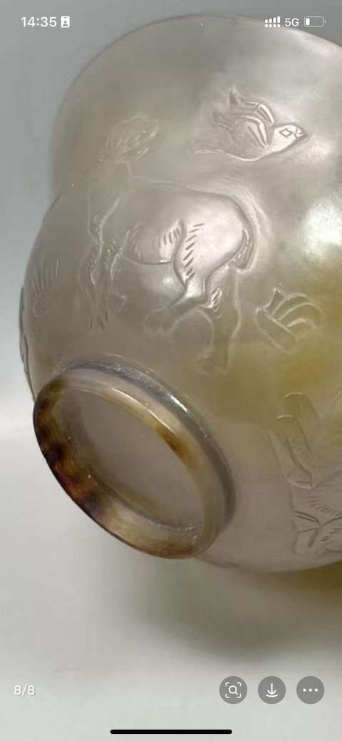 古玩玉器瑪瑙碗真品鑒賞圖