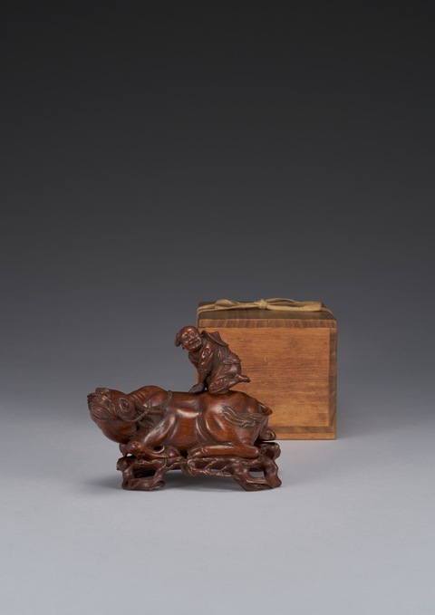 古玩雜項(xiàng)竹雕牧牛童子擺件真品鑒賞圖