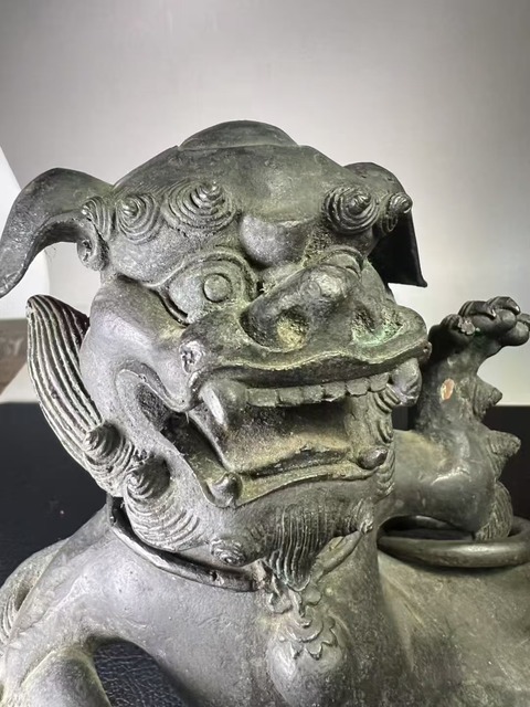 古玩銅器銅獅子真品鑒賞圖