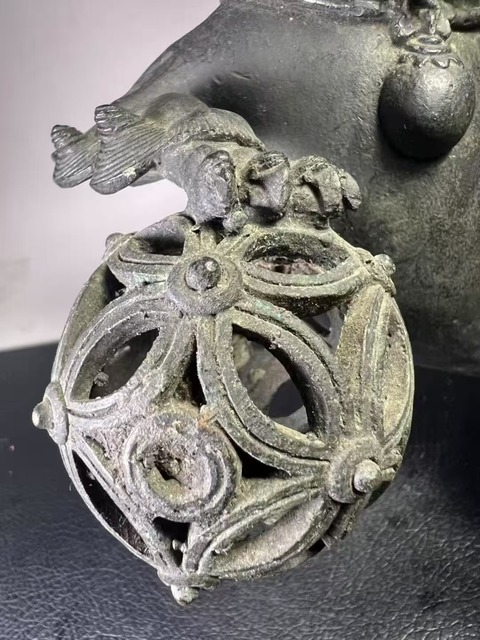 古玩銅器銅獅子真品鑒賞圖