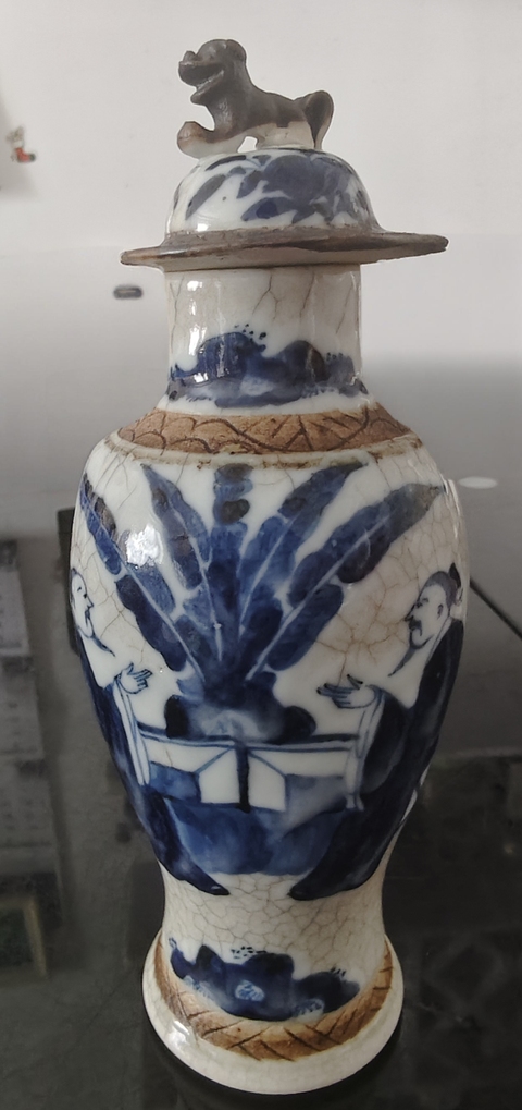 古玩陶瓷全品晚清·青花哥釉人物故事瓶拍賣,當(dāng)前價(jià)格1588元