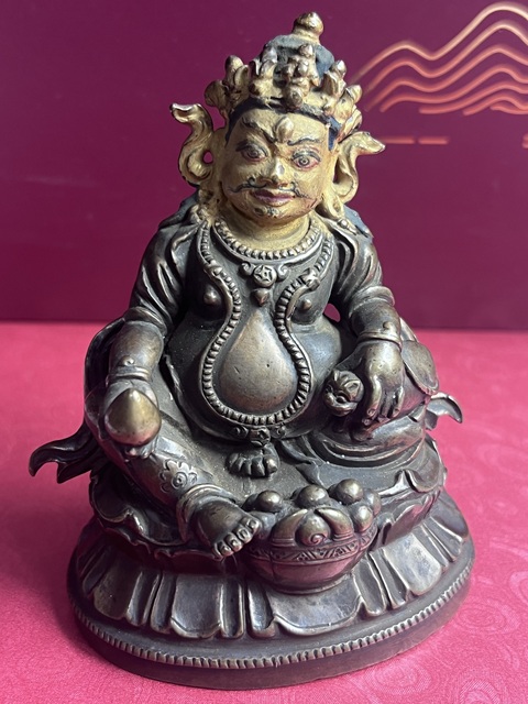 古玩銅器黃財神真品鑒賞圖