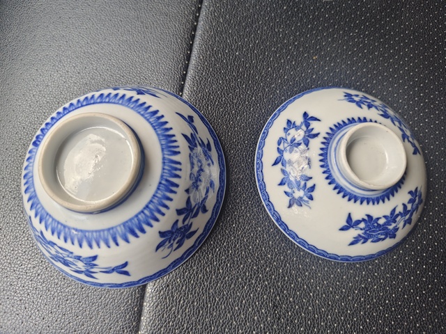 古玩陶瓷青花三多紋蓋碗真品鑒賞圖