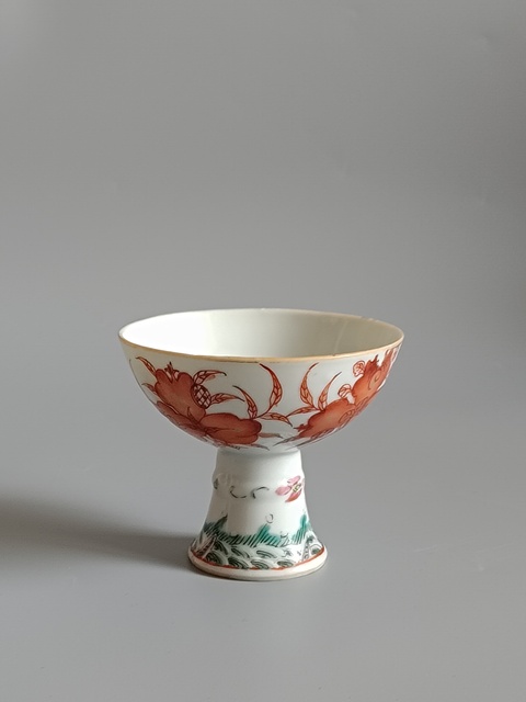 古玩陶瓷粉彩高足碗拍賣,當前價格1880元