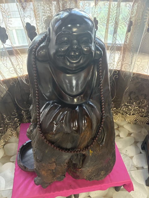 古玩雜項木雕彌勒佛真品鑒賞圖