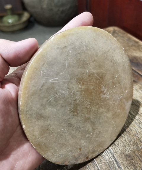古玩玉器滑石鏡真品鑒賞圖