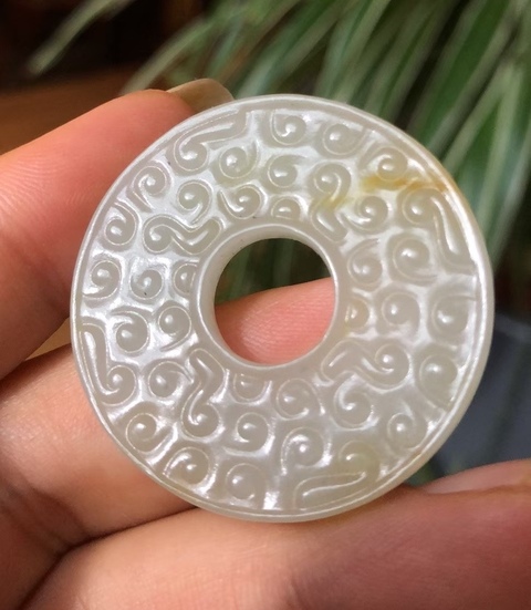 古玩玉器和田玉璧真品鑒賞圖