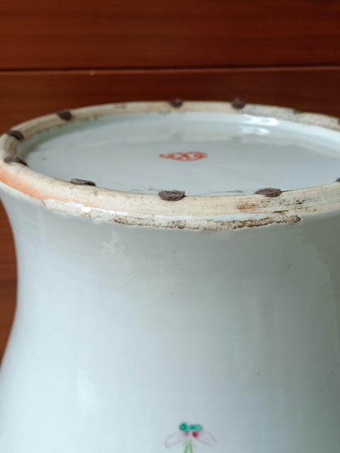 古玩陶瓷粉彩柳樹花鳥紋將軍罐真品鑒賞圖