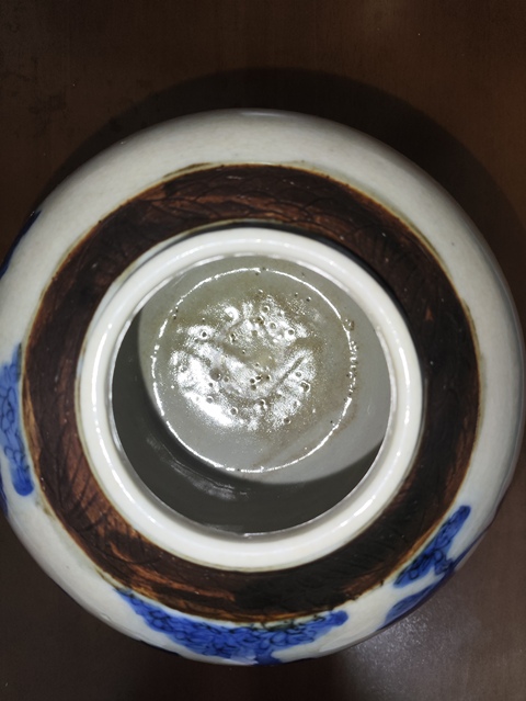 古玩陶瓷青花教子圖人物紋罐真品鑒賞圖