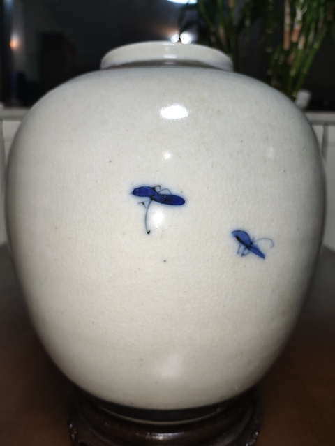 古玩陶瓷青花教子圖人物紋罐真品鑒賞圖