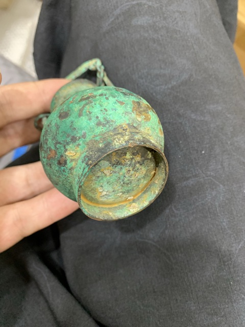 古玩銅器漢代提梁壺拍賣，當(dāng)前價(jià)格5000元