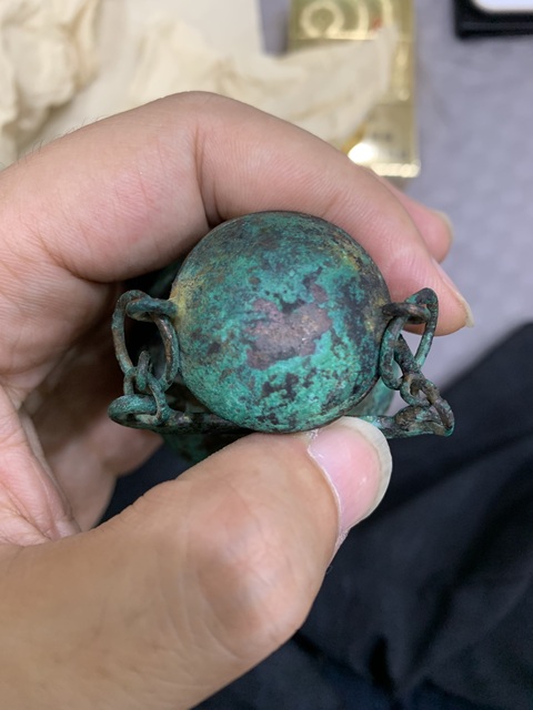 古玩銅器漢代提梁壺拍賣，當(dāng)前價(jià)格5000元