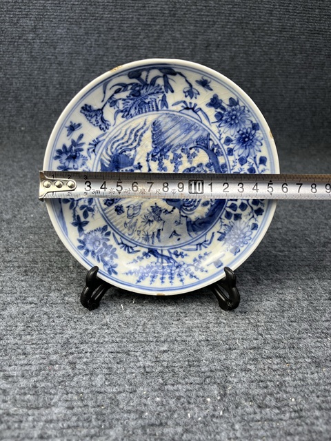 古玩陶瓷花鳥紋青花盤拍賣,當前價格788元