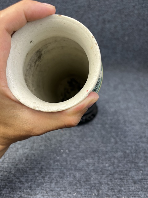 古玩陶瓷素三彩鳳紋筒瓶拍賣，當前價格7988元