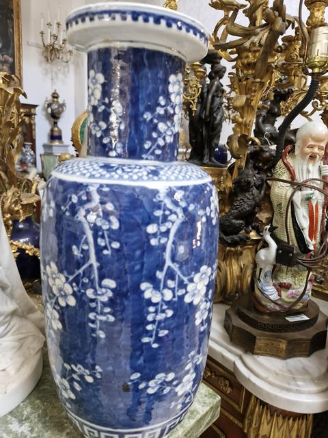 古玩陶瓷青花留白冰梅紋棒槌瓶真品鑒賞圖