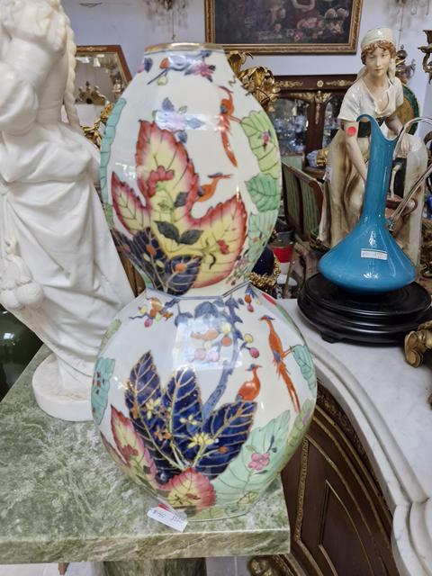 古玩陶瓷花鳥紋粉彩瓶真品鑒賞圖