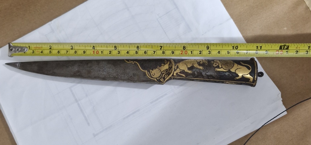 古玩銅器刀具真品鑒賞圖