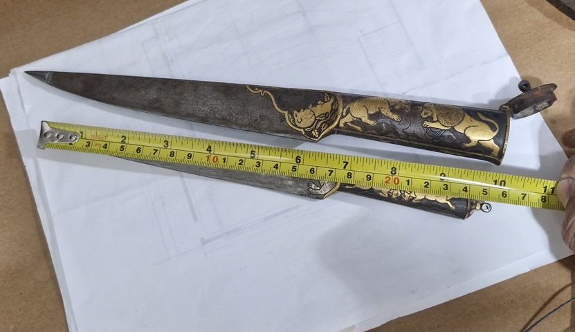 古玩銅器刀具真品鑒賞圖