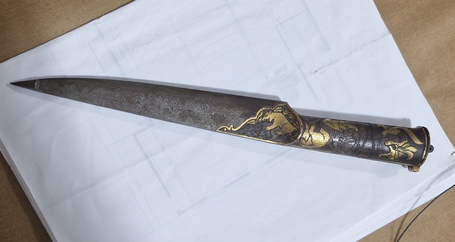 古玩銅器刀具真品鑒賞圖