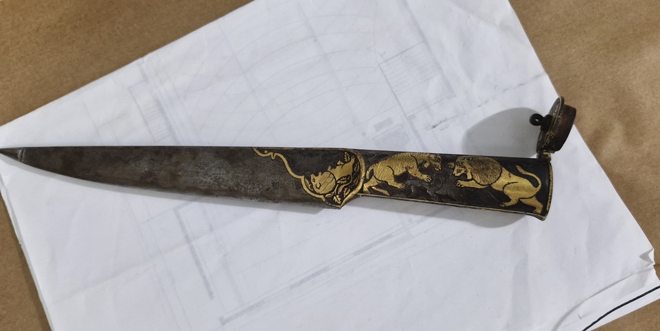 古玩銅器刀具真品鑒賞圖